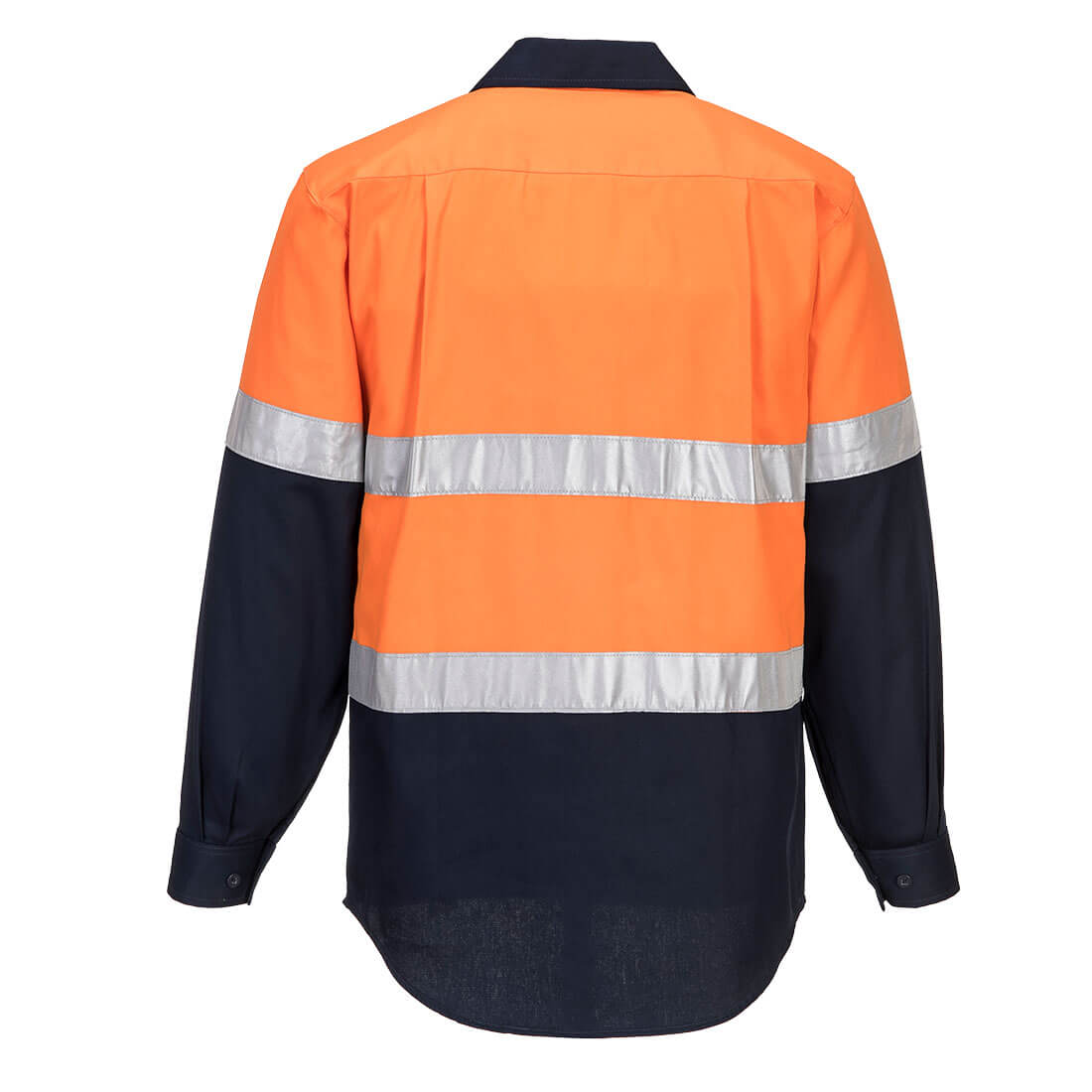Hi-Vis Two Tone Regular Weight Long Sleeve Closed Front Shirt with Tape - MC101